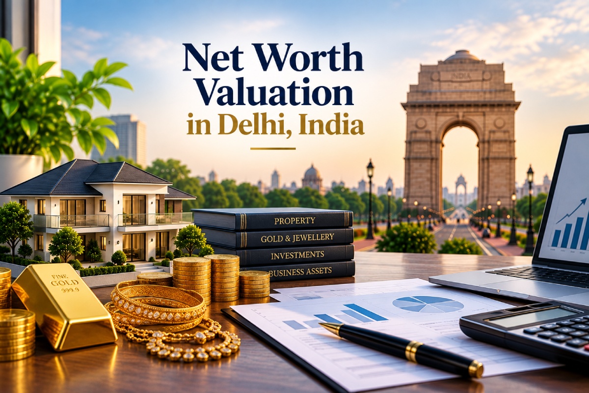 Net Worth Valuation In Delhi, India: Professional Valuation Of Property, Gold, Jewellery, Shares & Other Assets